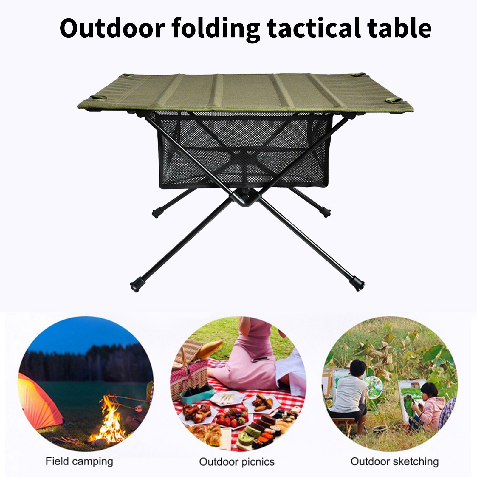 Camping Foldable Table Storage - Camping Cooking Basket ulasan dan harga
