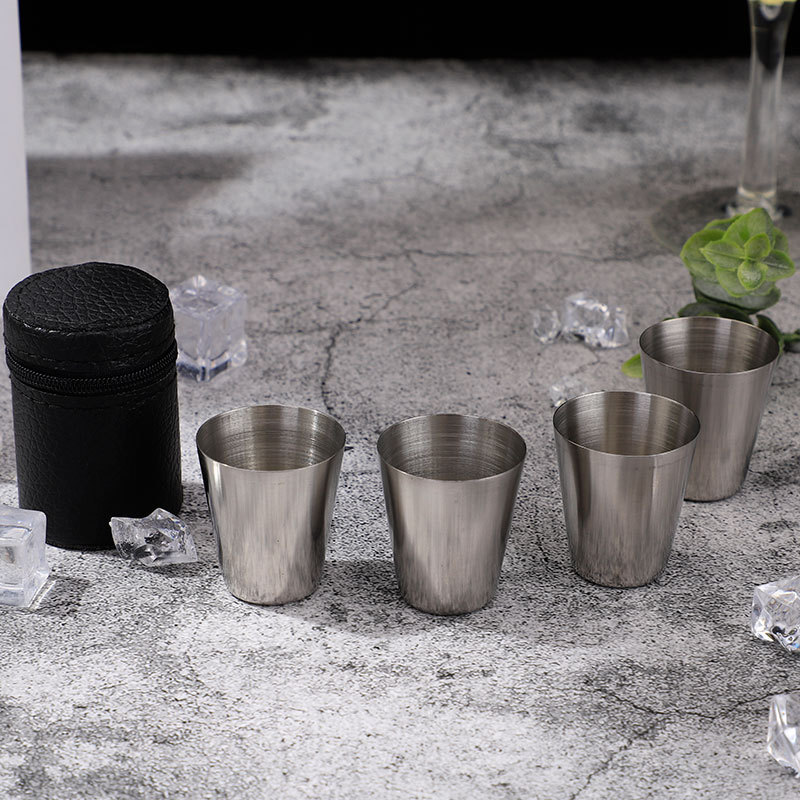 Stainless Steel Shot Glass Set - Camping Cooking Set With Bag ulasan dan harga