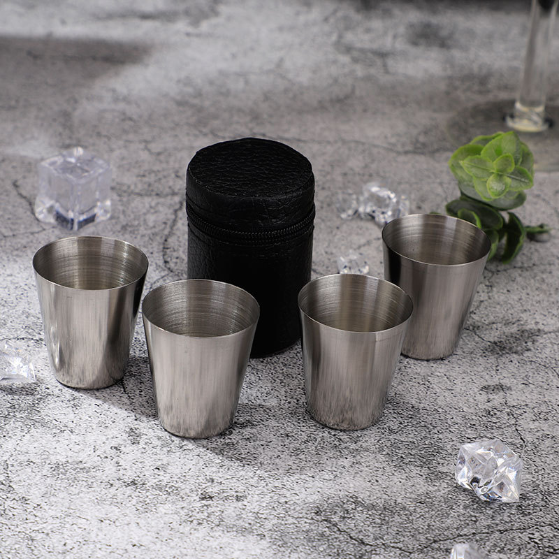 Stainless Steel Shot Glass Set - Camping Cooking Set With Bag ulasan dan harga