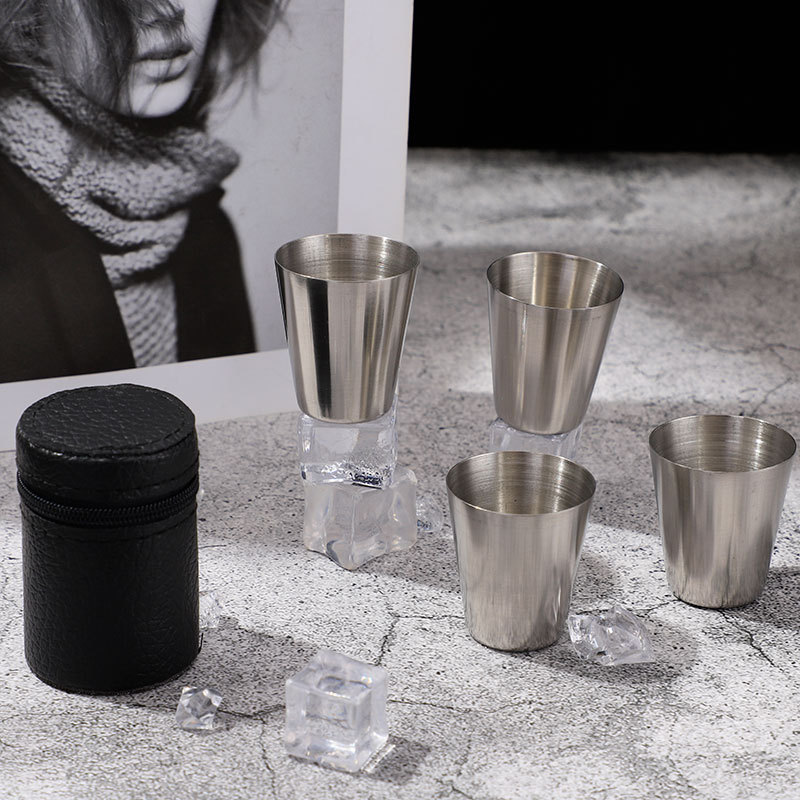 Stainless Steel Shot Glass Set - Camping Cooking Set With Bag ulasan dan harga
