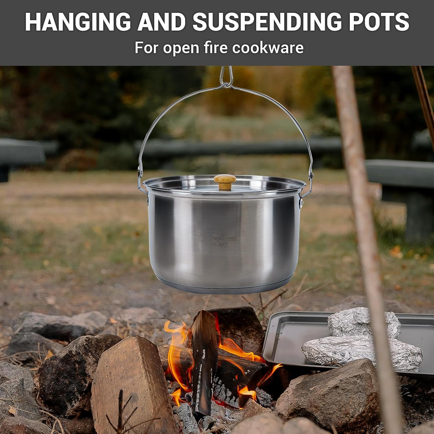 304 Stainless Steel Camping Co - Camping Cooking Set With Bag ulasan dan harga