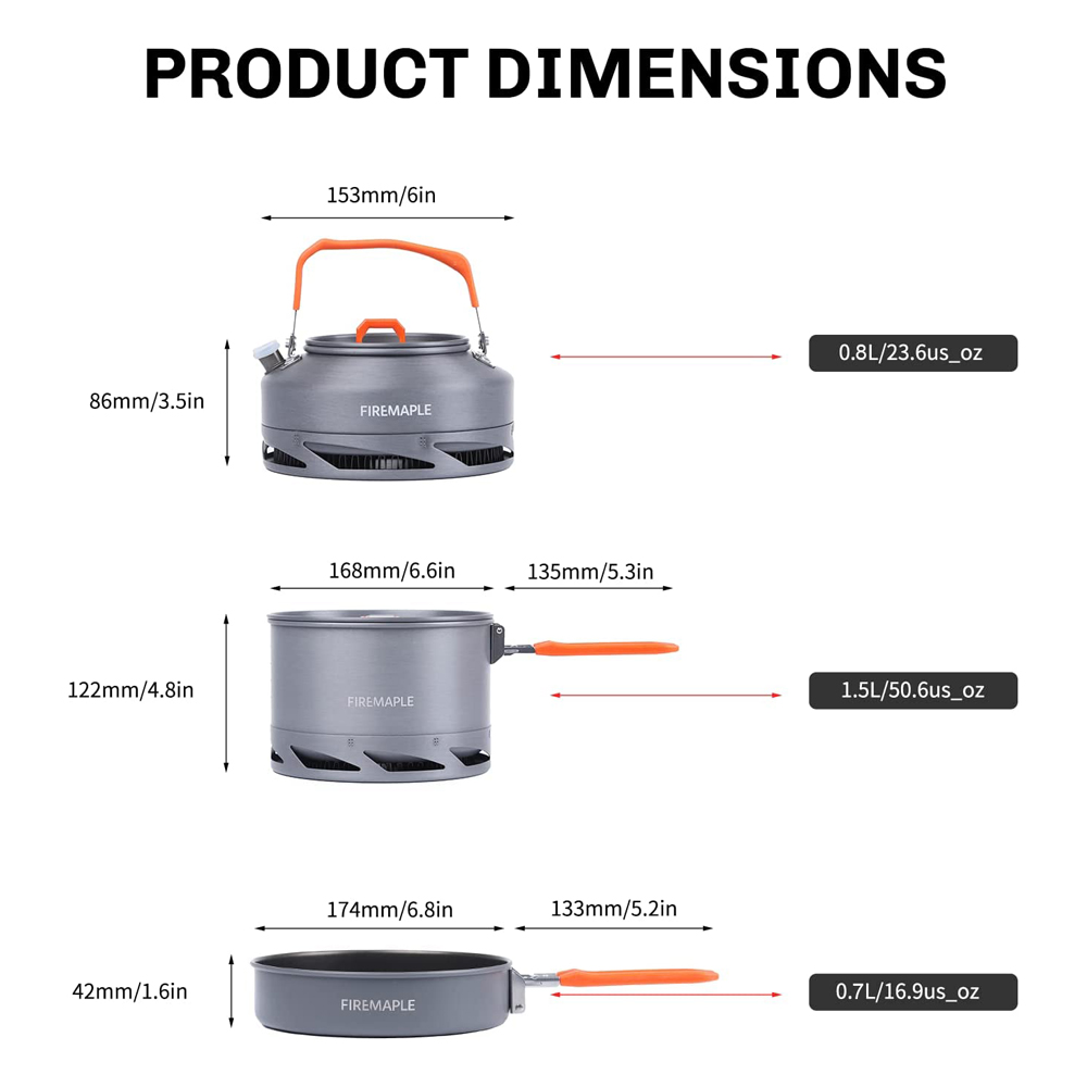 Fire Maple Camping Cookware Ut - Camping Cooking Pack ulasan dan harga