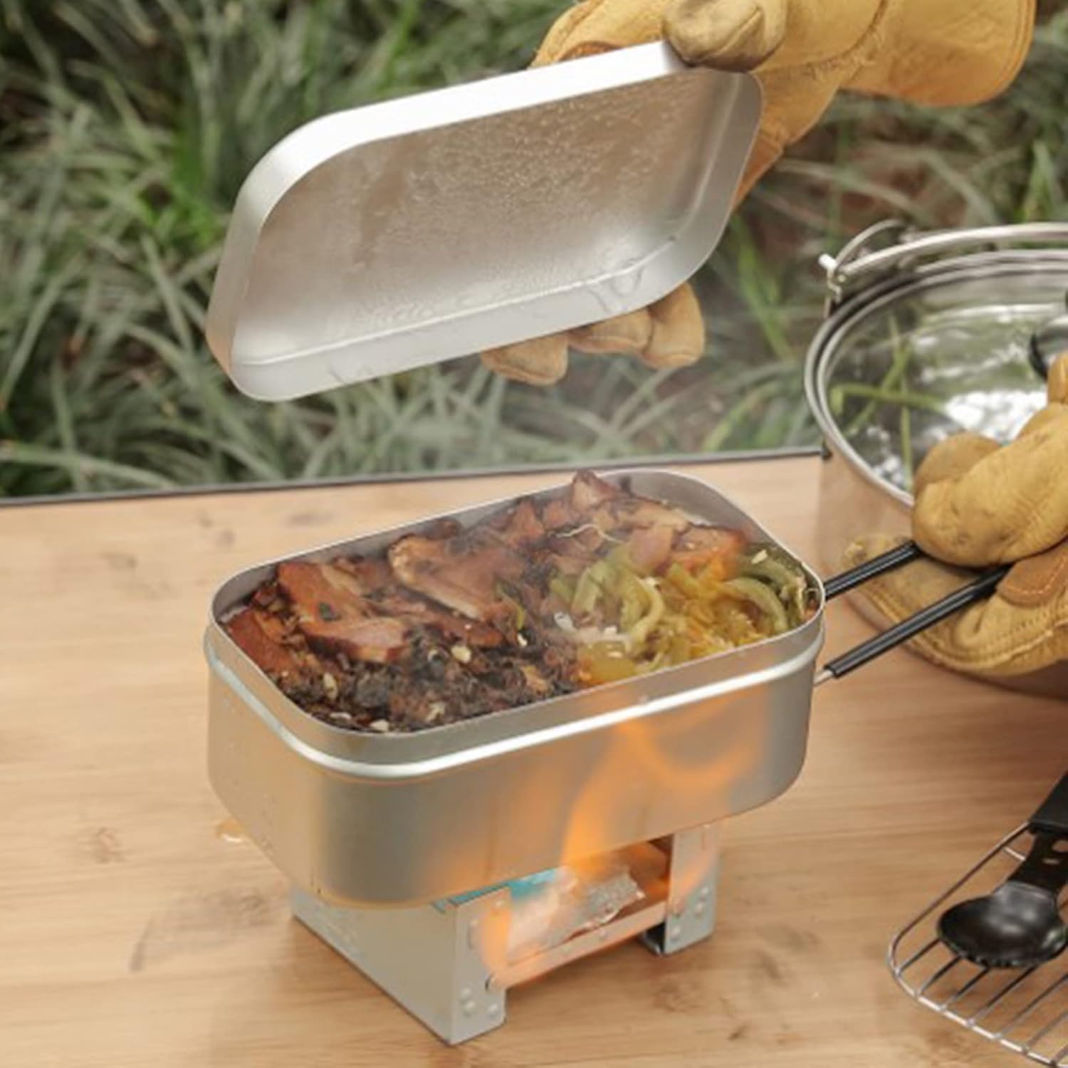 Foldable Bento Box Handle, Lun - Camping Cooking Equipment ulasan dan harga