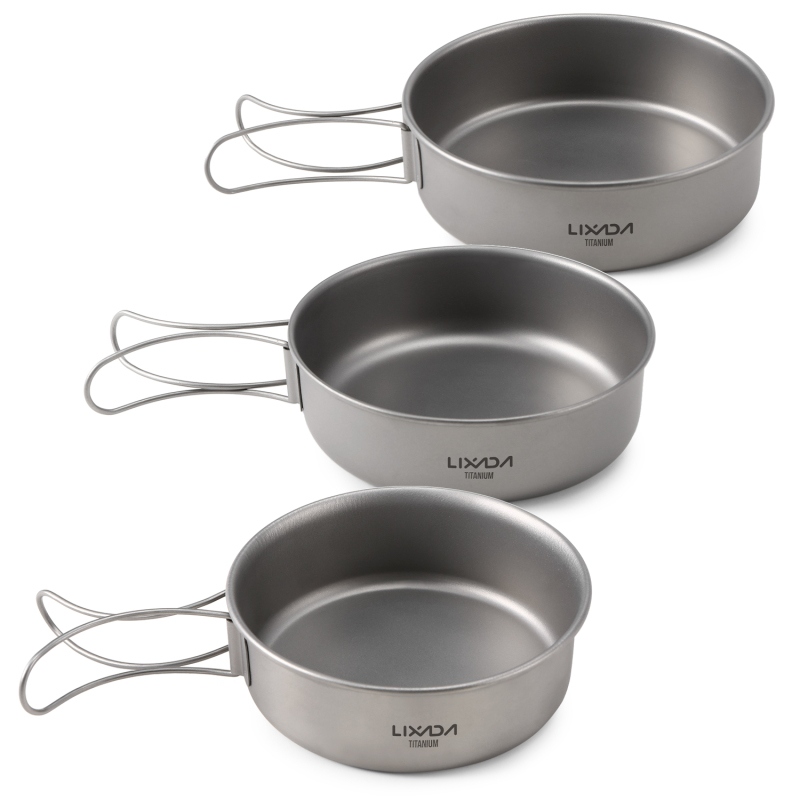 Lixada Titanium Bowls Ultralig - Mess Kit Titanium ulasan dan harga