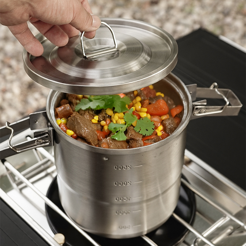 C69 Outdoor Cooking Stainless  - Camping Cooking Mess Kit ulasan dan harga