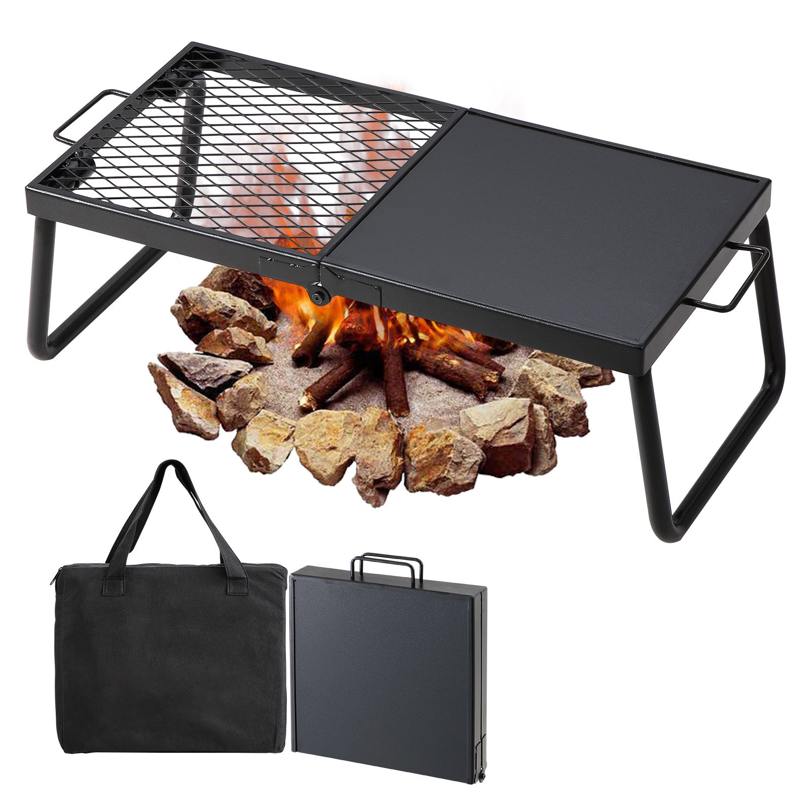 Folding Campfire Grill, Heavy  - Camping Cooking Open Fire ulasan dan harga