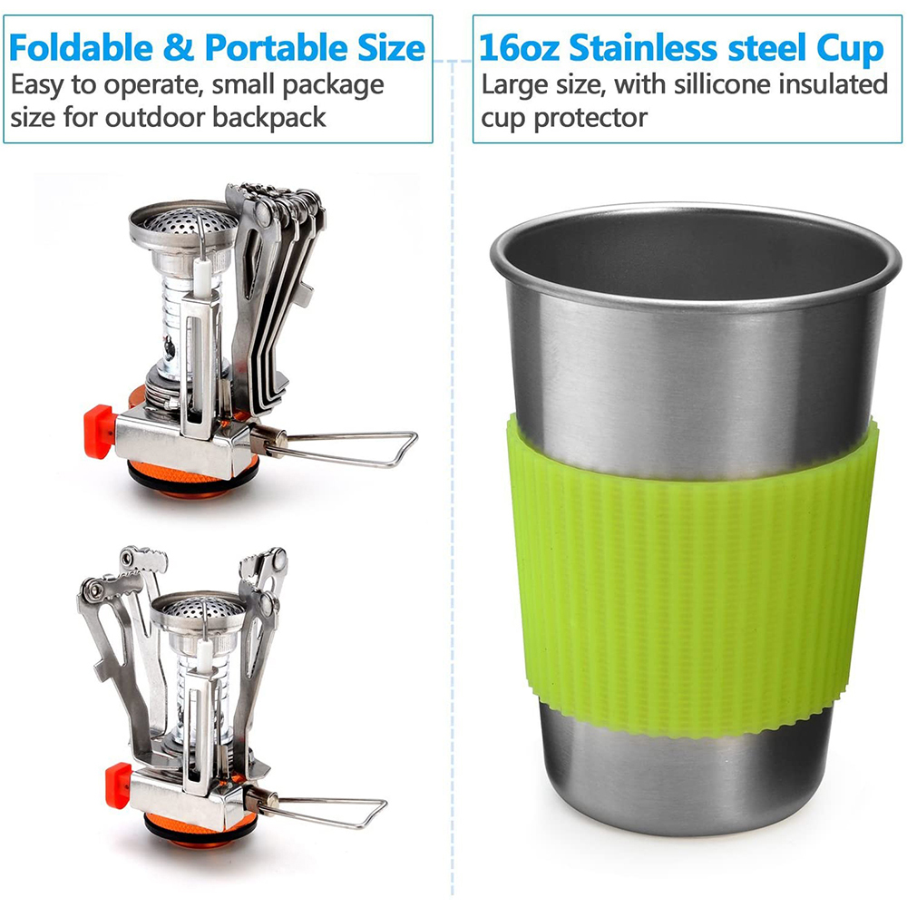 Camping Cookware Kit with Stov - Camping Cooking Appliances ulasan dan harga