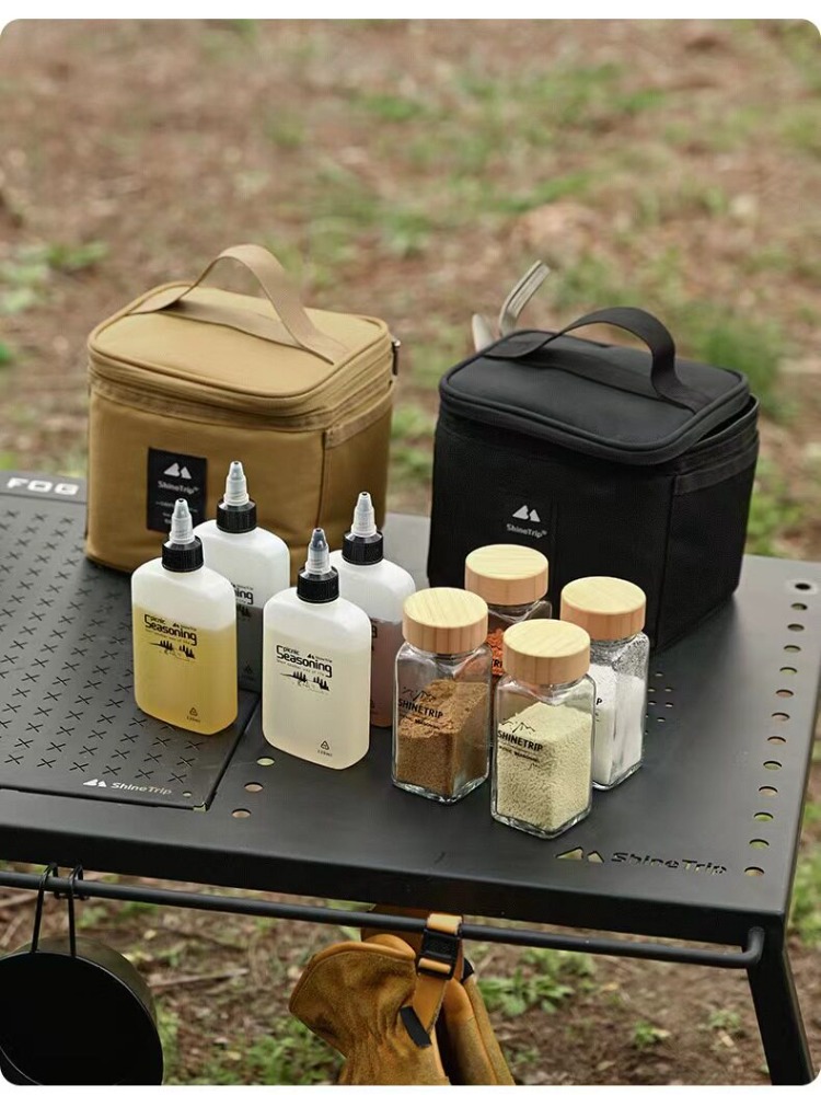 Seasoning Bottle Set Portable  - Camping Cooking Set With Bag ulasan dan harga
