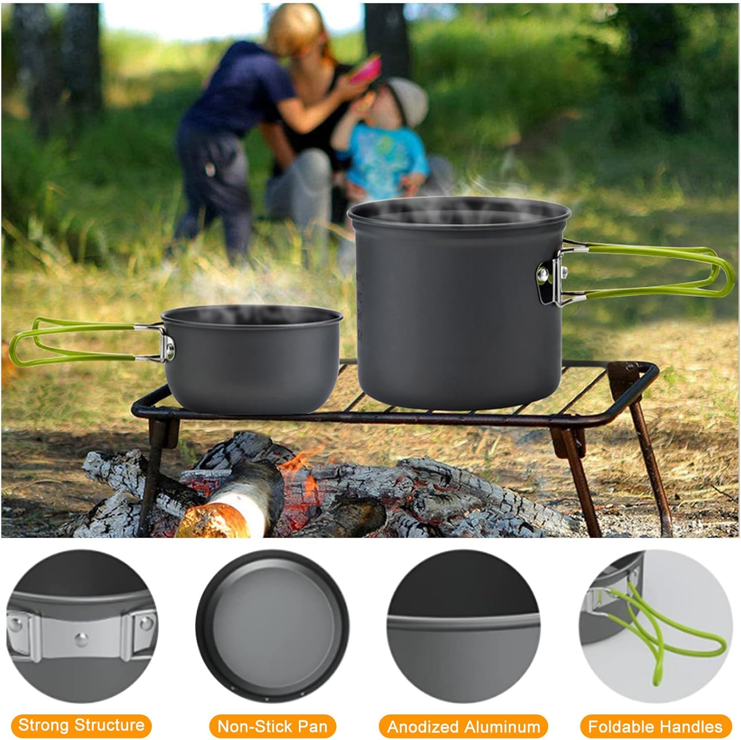 Camping Cookware Mess Kit Back - Camping Cooking Mess Kit ulasan dan harga