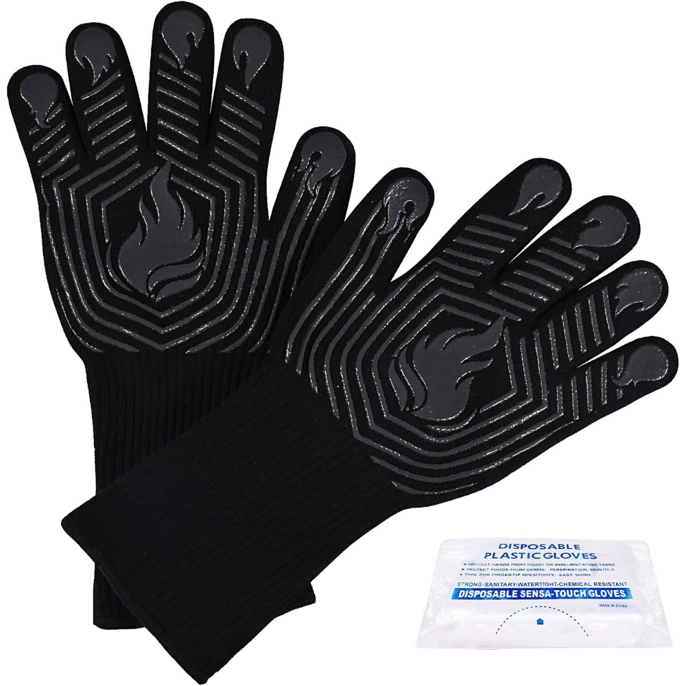 BBQ Gloves, 1472°F Heat Resist - Camping Cooking ulasan dan harga